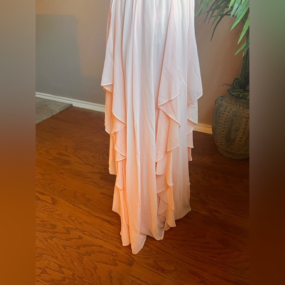 Lulu's Peach Ruffle Maxi Dress - Picture 8 of 12